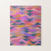 Heldere en vette Abstracte driehoeken in levendige Legpuzzel (Verticaal)