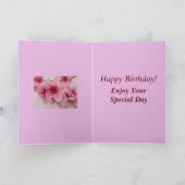 Heldere en vette Floral Birthday Kaart voor zuster (Binnen)