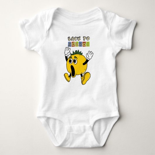 Heldere en vrolijke Back to School Baby Bodysuit (Voorkant)