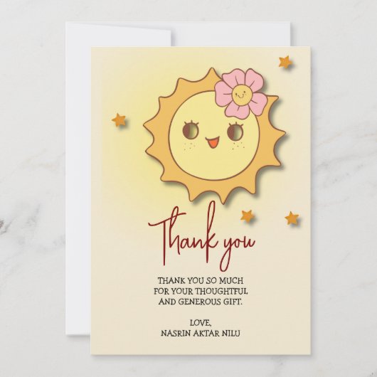 Heldere en vrolijke bedankkaart (Voorkant)