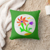 Heldere en vrolijke bloem - 2 achtergronden - kussen (Deken)