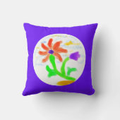 Heldere en vrolijke bloem - 2 achtergronden - kussen (Achterkant)