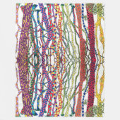 Heldere en vrolijke Crazy Forest waterverf Fleece (Voorkant)