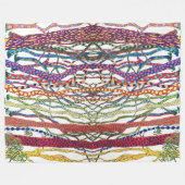 Heldere en vrolijke Crazy Forest waterverf Fleece (Voorkant (Horizontaal))