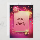 Heldere en Vrolijke Gelukkige Verjaardagskaart. Bedankkaart (Voorkant)