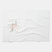 Heldere en vrolijke kerstvakantie keukenhanddoek (Horizontaal)