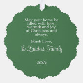 Heldere en vrolijke krans - Uw foto Ornament Kaart (Achterkant)