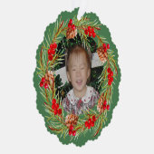 Heldere en vrolijke krans - Uw foto Ornament Kaart (Rechts)