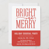 Heldere en Vrolijke Moderne Vakantie Party Uitnodi Kaart (Voorkant)