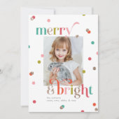 Heldere en vrolijke vakantie fotokaart feestdagenkaart (Voorkant)