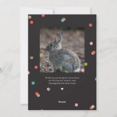 Heldere en vrolijke vakantie fotokaart feestdagenkaart (Achterkant)