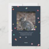 Heldere en vrolijke vakantie fotokaart feestdagenkaart (Achterkant)