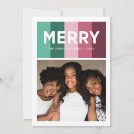 Heldere en vrolijke vakantie fotokaart feestdagenkaart