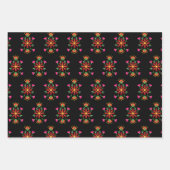 Heldere etnische bloem Fiesta Mexicaanse borduurwe Inpakpapier Vel (Voorkant 2)