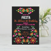 Heldere etnische bloem Fiesta Mexicaanse borduurwe Kaart (Staand voorkant)