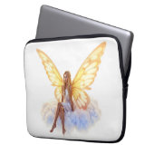 Heldere fee gouden vlinder vleugels zachte schoonh laptop sleeve (Voorkant Links)
