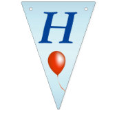 Heldere feestelijke gelukkige verjaardag ballonnen vlaggetjes (Eerste vlag)