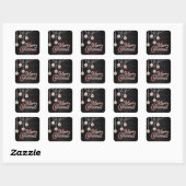 Heldere feestelijke vrolijke kerst vierkante sticker (Vel)