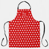 Heldere flamenco witte rode stippen patroon Chef Schort (Voorkant)