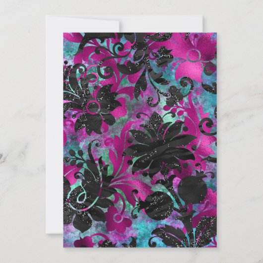 HELDERE FLAMINGO HAWAÏAANSE BLOEMGOUD KAART (Achterkant)