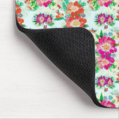 Heldere  Floral Pink en Red Flowers Muismat (Hoek)