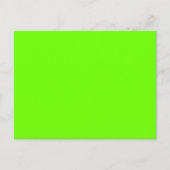 Heldere fluorescerende neon groen briefkaart (Voorkant)