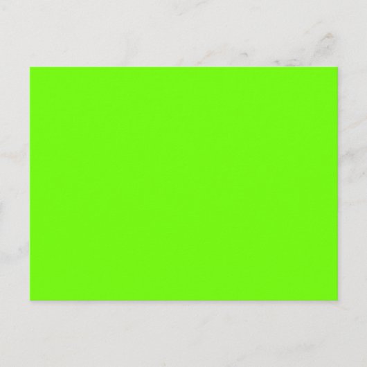 Heldere fluorescerende neon groen briefkaart (Voorkant)