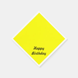 Heldere fluorescerende Neon Yellow Custom Text Servet