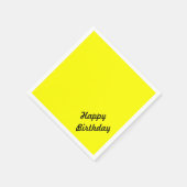 Heldere fluorescerende neongele aangepaste tekst servet (Hoek)