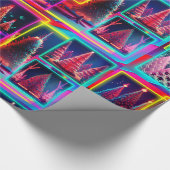 Heldere, fluorescerende vakantiestoom Wraps Cadeaupapier (Hoek)