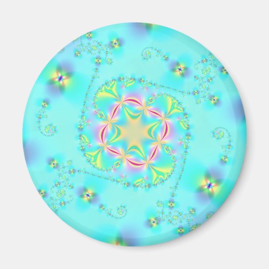 Heldere Fractal Art Magneet (Voorkant)