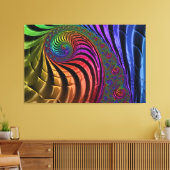 Heldere fractal kleuren canvas (Insitu (Woonkamer))