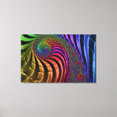 Heldere fractal kleuren canvas afdruk (Voorkant)