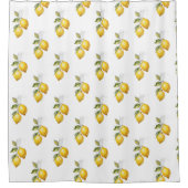 Heldere frisse aquarel citroenen douchegordijn (Voorkant)