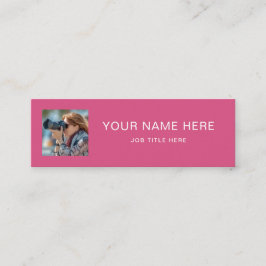 Heldere Fuchsia Mini-oproepkaart met wit script Contactkaartje