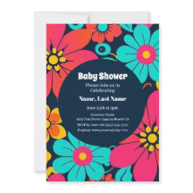 Heldere Funky Flowers-Retro- Dopamine Stijl