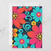 Heldere Funky Flowers-Retro- Dopamine Stijl Kaart (Achterkant)
