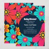 Heldere Funky Flowers-Retro- Dopamine Stijl Kaart (Voorkant / Achterkant)