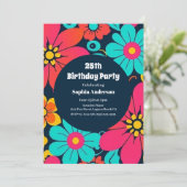 Heldere Funky Flowers-Retro- Dopamine Stijl Kaart (Staand voorkant)