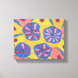 Heldere Futuristische Bloemtuin Canvas Prints