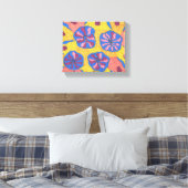 Heldere Futuristische Bloemtuin Canvas Prints (Insitu (Slaapkamer))
