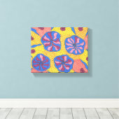 Heldere Futuristische Bloemtuin Canvas Prints (Insitu (Houten vloer))