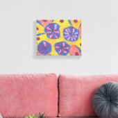 Heldere Futuristische Bloemtuin Canvas Prints (Insitu (Woonkamer))