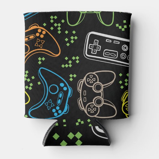 Heldere gaming joysticks: cool patroon. blikjeskoeler (Voorkant)