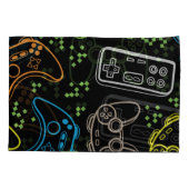 Heldere gaming joysticks: cool patroon. kussensloop (Achterkant)