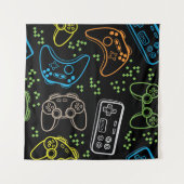 Heldere gaming joysticks: cool patroon. wandkleed (Voorkant (horizontaal))