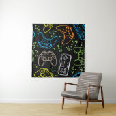 Heldere gaming joysticks: cool patroon. wandkleed (In Situ (horizontaal))