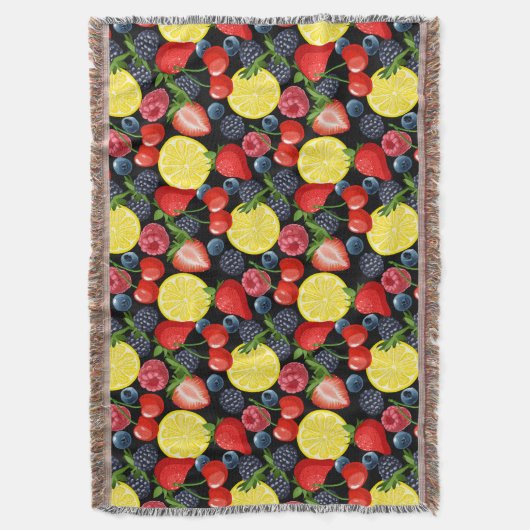 Heldere & gedurfde Fruit Gooi Deken (Voorkant Verticaal)