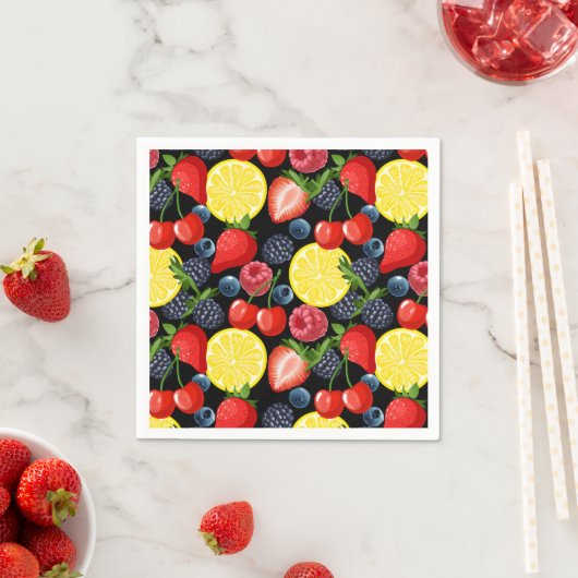 Heldere & gedurfde Fruit Papier servetten (Insitu)
