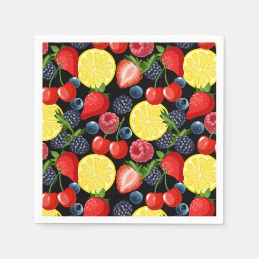Heldere & gedurfde Fruit Papier servetten (Voorkant)